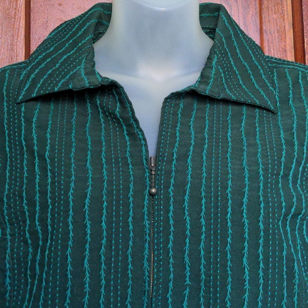 Christopher & Banks Deep Green Vine Jacket Sz M - Picture 3 of 9